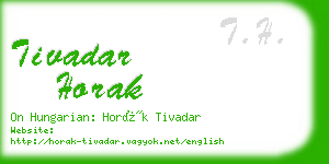 tivadar horak business card